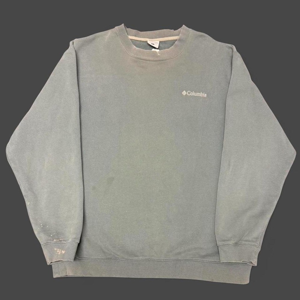 Vintage Columbia Sage Green Crewneck Sweatshirt Mens Large Y2K 2000s Logo